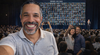 Capture d'écran de la webapp selfie sur mobile